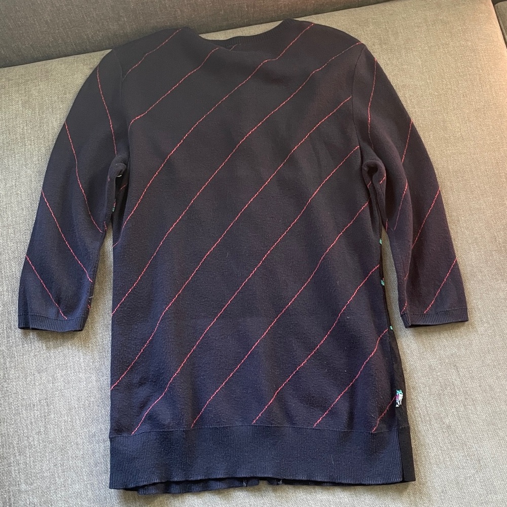 Anthropologie Moth Navy blue Cardigan with Fox Pattern - Picture 4 of 4